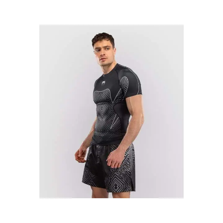 Venum Midnight Fury Korte Mouwen Rashguard - Zwart/Grijs/Zilver