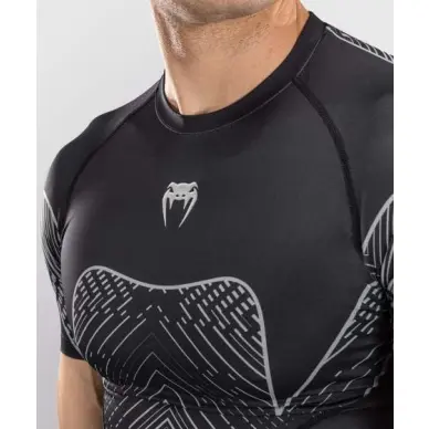 Venum Midnight Fury Korte Mouwen Rashguard - Zwart/Grijs/Zilver - 5