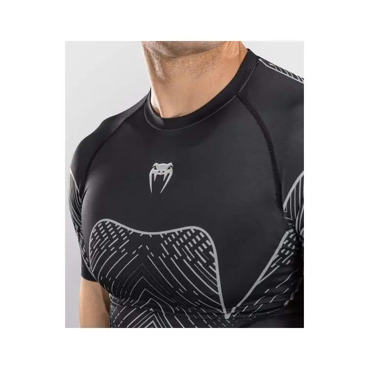 Venum Midnight Fury Korte Mouwen Rashguard - Zwart/Grijs/Zilver