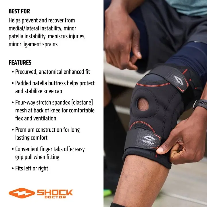 Rodilleras Shock Doctor Con Estabilizadores Flexibles