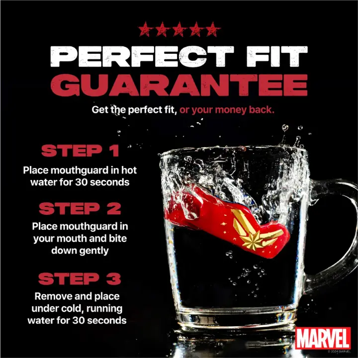 Protège-dents SAFEJAWZ Captain Marvel Rouge