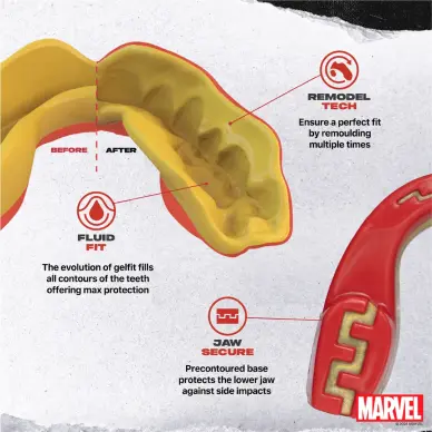Protège-dents SAFEJAWZ Iron Man Rouge - 6