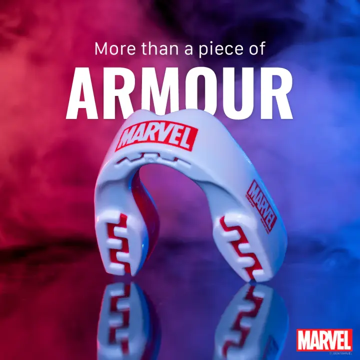 Protège-dents SAFEJAWZ Marvel Logo Blanc