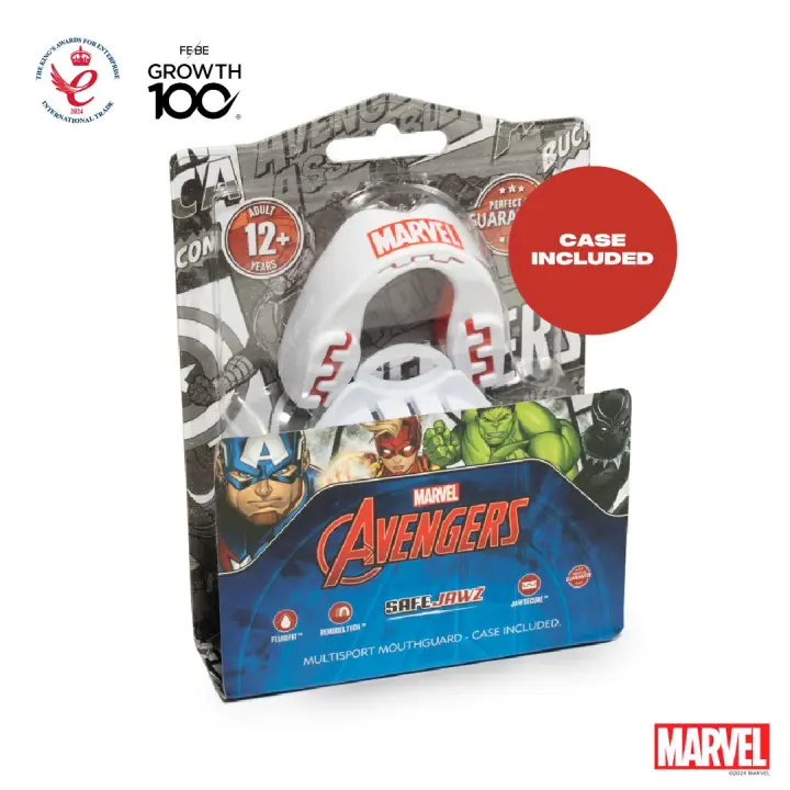 Protège-dents SAFEJAWZ Marvel Logo Blanc