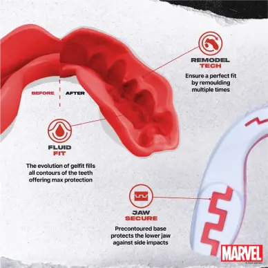Protège-dents SAFEJAWZ Marvel Logo Blanc - 7