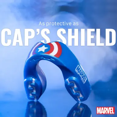 Protège-dents SAFEJAWZ Marvel Captain America Bleu - 2