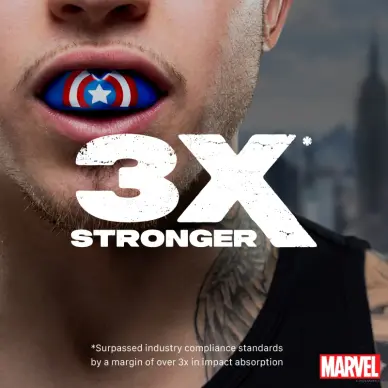 Protège-dents SAFEJAWZ Marvel Captain America Bleu - 10