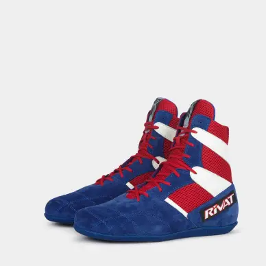 Scarpe da Boxe Francese Rivat Top Light Blu Bianco Rosso