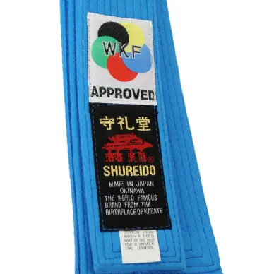 Ceinture de Karaté Shureido Compétition Kata Bleue WKF - 4