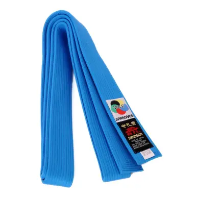 Ceinture de Karaté Shureido Compétition Kata Bleue WKF - 3