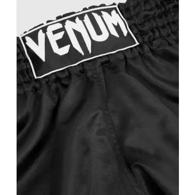 Short de Boxe Thaï Venum Classic Noir/Blanc - 3