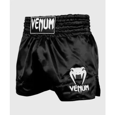 Short de Boxe Thaï Venum Classic Noir/Blanc