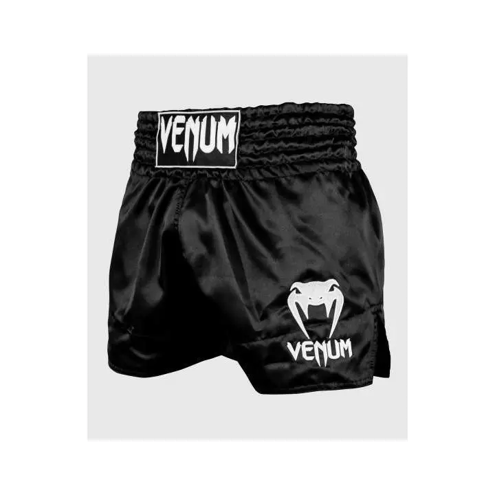 Short de Boxe Thaï Venum Classic Noir/Blanc