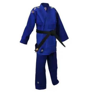 Kimono Judo Bleu Compétition Mondial Avec Broderies - 1
