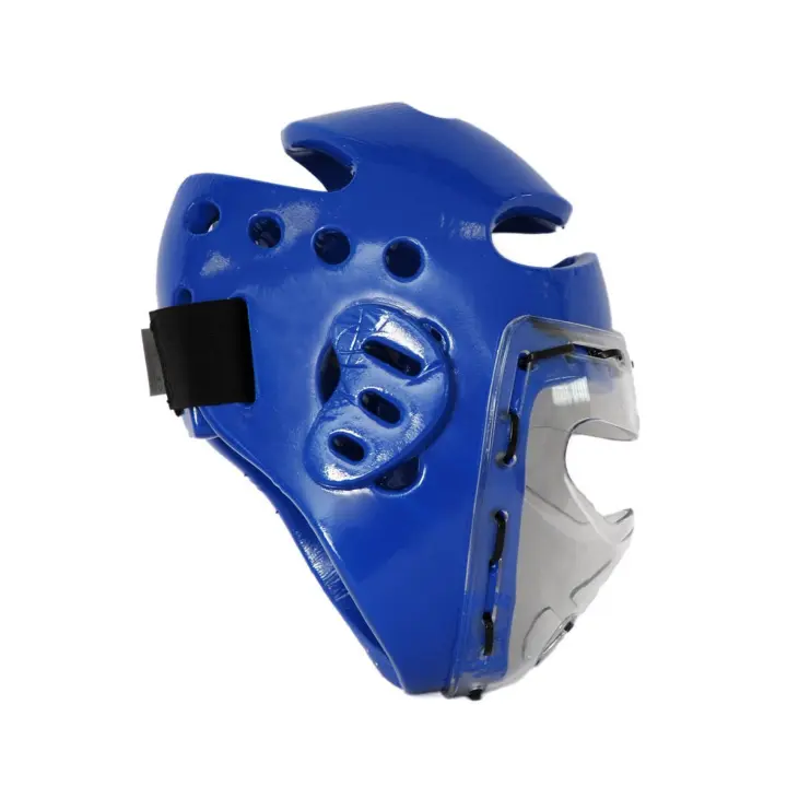 Casco de Taekwondo Azul con visera