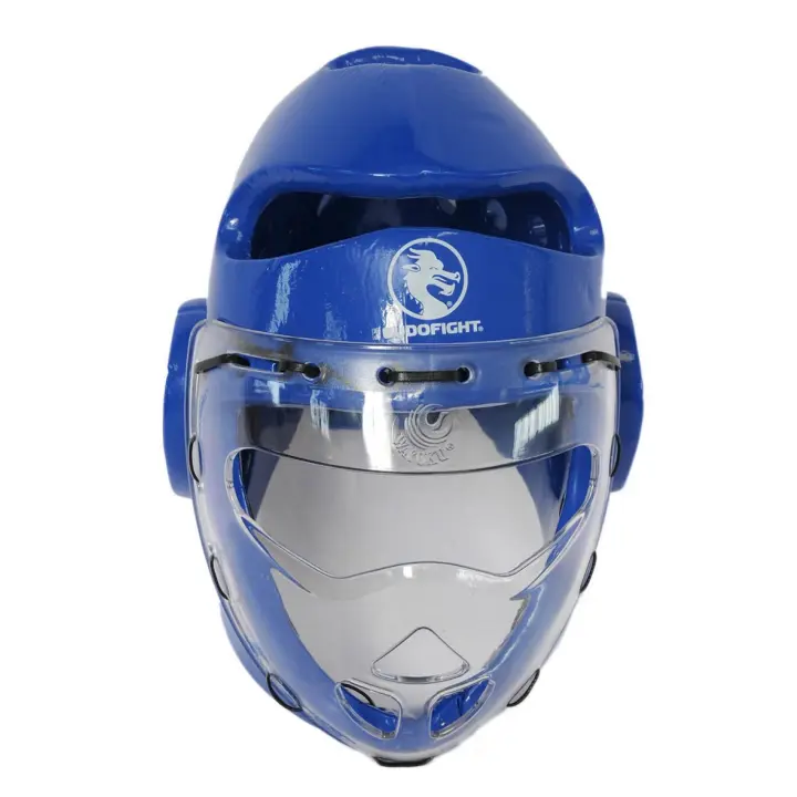 Casco de Taekwondo Azul con visera