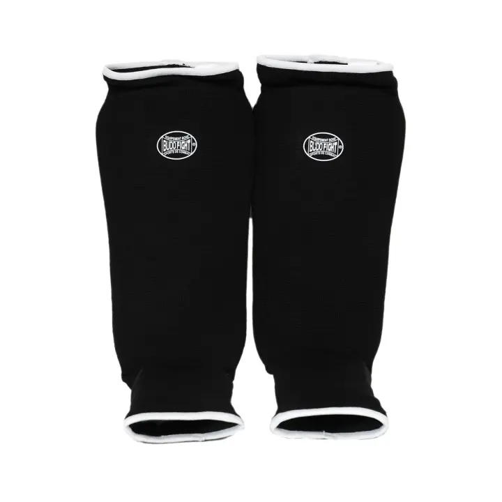 Protège-tibias et pieds Coton Souple Noir