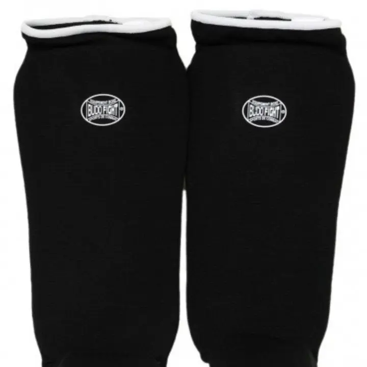 Protège-tibias et pieds Coton Souple Noir