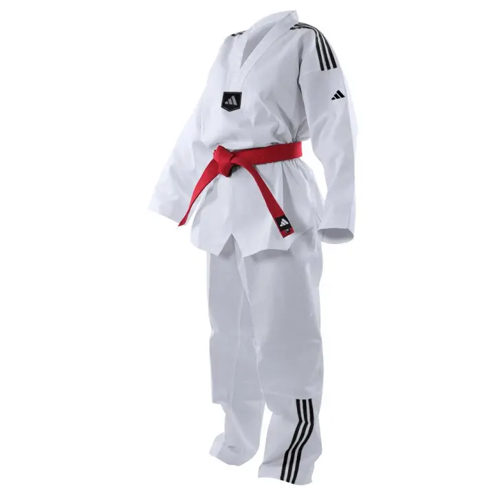 Dobok Taekwondo Adiclub 3 col blanc bandes - Fin de Serie