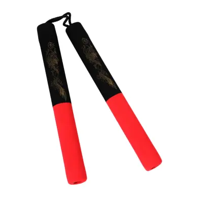 Nunchaku à Corde Mousse noir/rouge