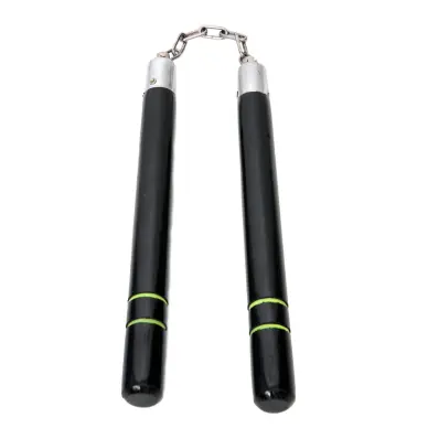 Nunchaku à Chaine Bois Noir/Vert