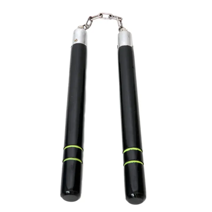Nunchaku à Chaine Bois Noir/Vert