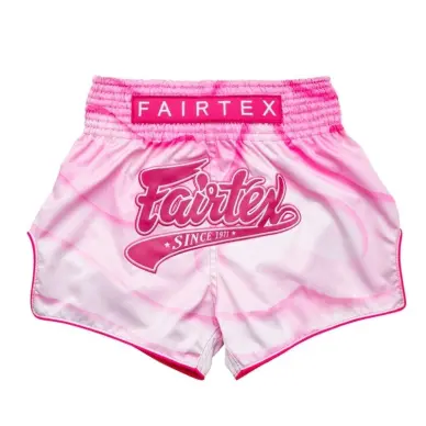 Short de Boxe Thaï Fairtex Rose/Blanc 1914 - 2