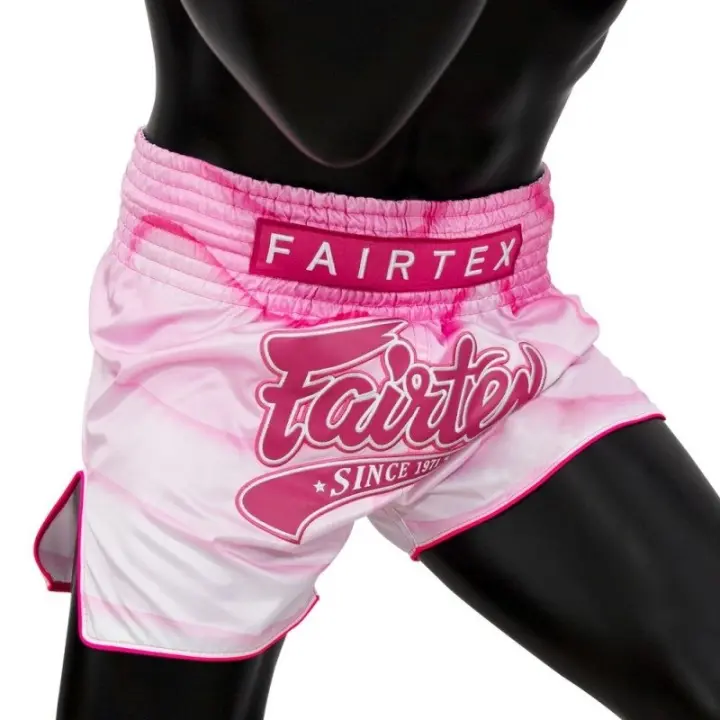 Short de Boxe Thaï Fairtex Rose/Blanc 1914