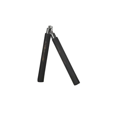 Nunchaku à Chaine Bois Noir/Or - 2
