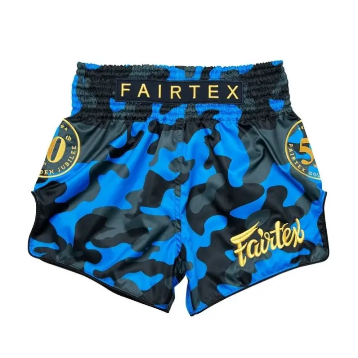 Short de Boxe Thaï Fairtex Camo Bleu 1917