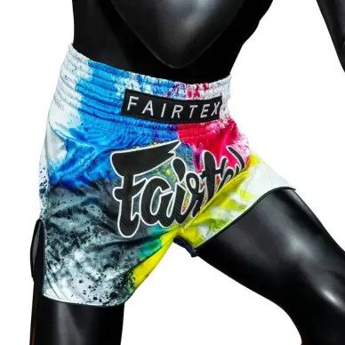Short de Boxe Thaï Fairtex BS1937 White Acid Jazz