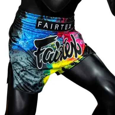 Short de Boxe Thaï Fairtex BS1938 Black Acid Jazz - 2