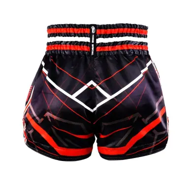 Short de Boxe Thai Twins TTBL Black/Red - 3