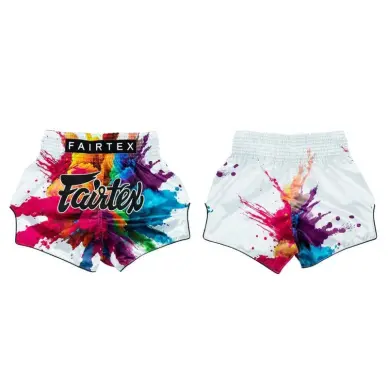 Short de Boxe Thaï Fairtex BS1939 White Funky soul - 4