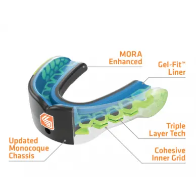 Protège-dents Shock Doctor Gel Max Power Carbon Noir - 3