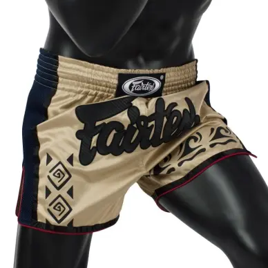Short de Boxe Thaï Fairtex Beige/Tribal 1713 - 2