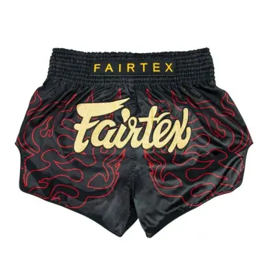 Short de Boxe Thaï Fairtex Noir/Rouge 1920 - 2