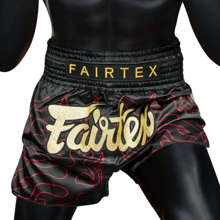 Short de Boxe Thaï Fairtex Noir/Rouge 1920