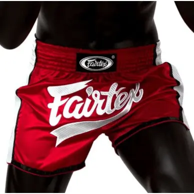 Short de Boxe Thaï Fairtex Rouge/Blanc 1704