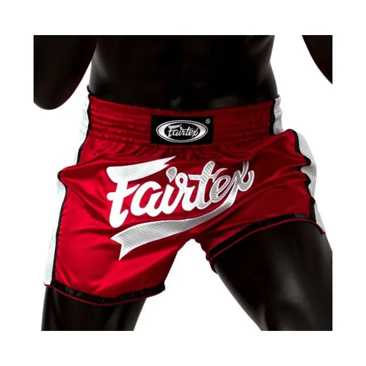 Short de Boxe Thaï Fairtex Rouge/Blanc 1704