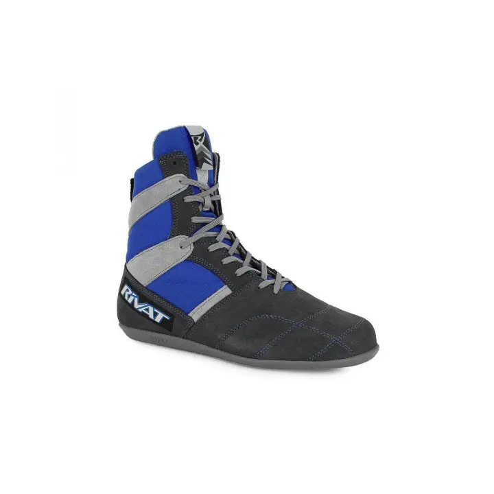 Chaussures de Boxe Francaise Rivat Top Gris / Bleu