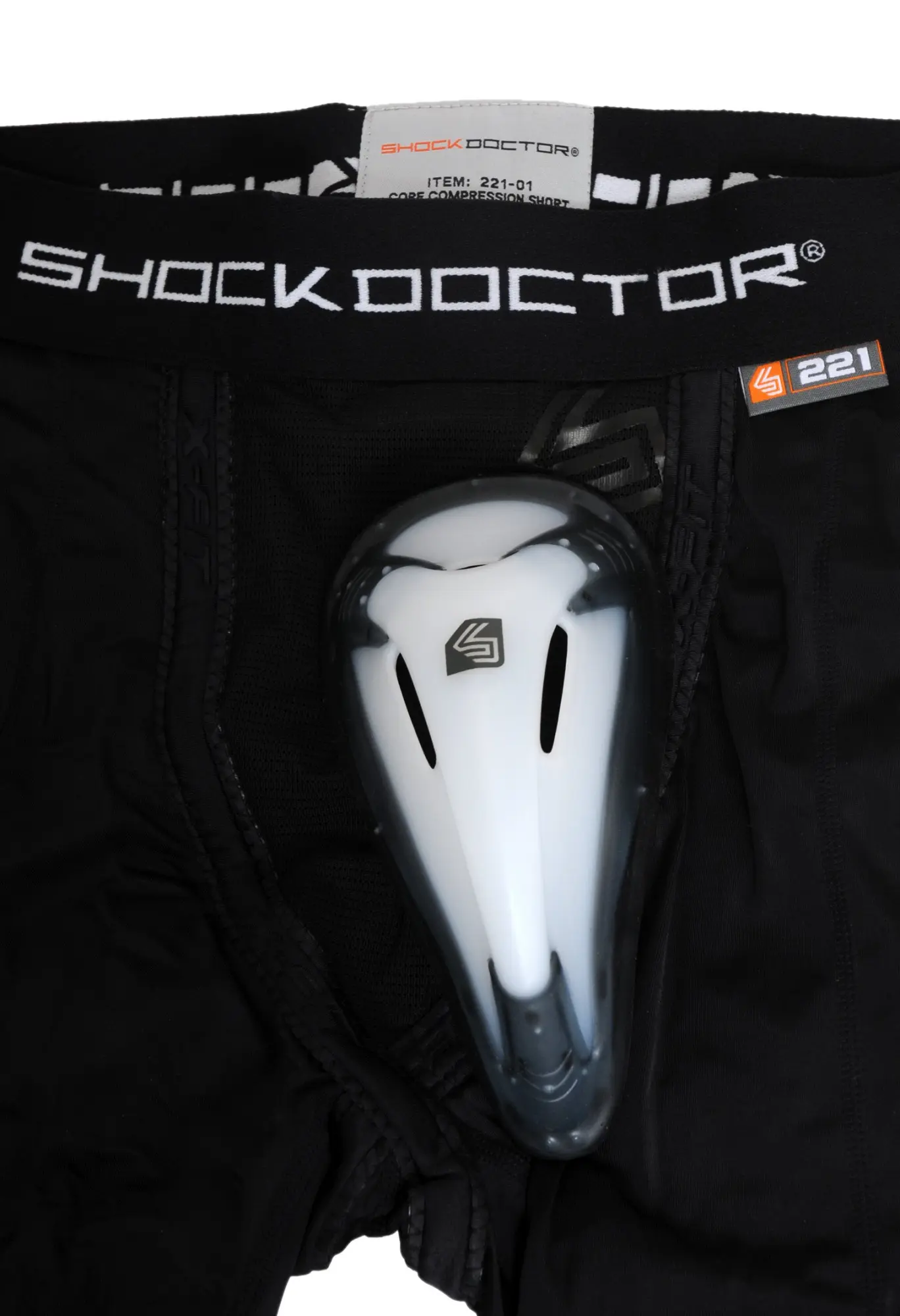 Shock Doctor Coquille Carbonne + Slip Antibactérien Compression – Protection Max, Taille XL