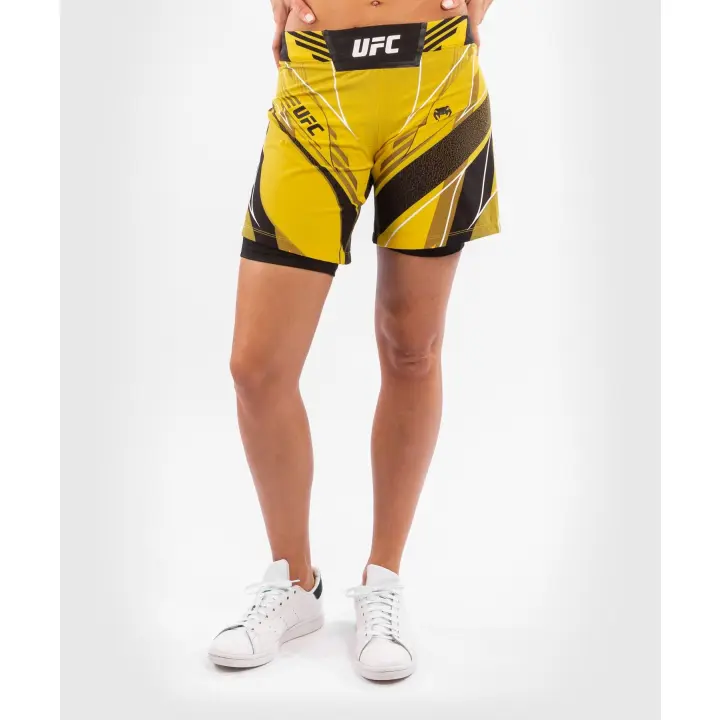 Short Femme de MMA VENUM UFC Authentic Fight Night coupe longue JAUNE