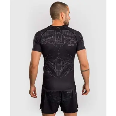 Rashguard Venum Eclipse manches courtes Noir/Ivoire - 4