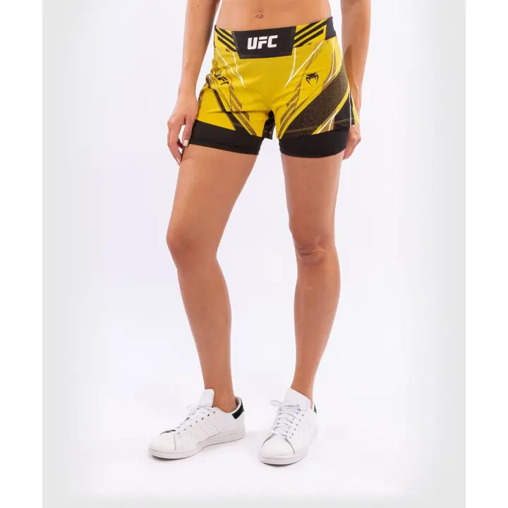 Short Femme de MMA VENUM UFC Authentic Fight Night coupe courte JAUNE
