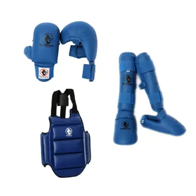 Pack de Protections Karaté Kumite Avancé Bleu