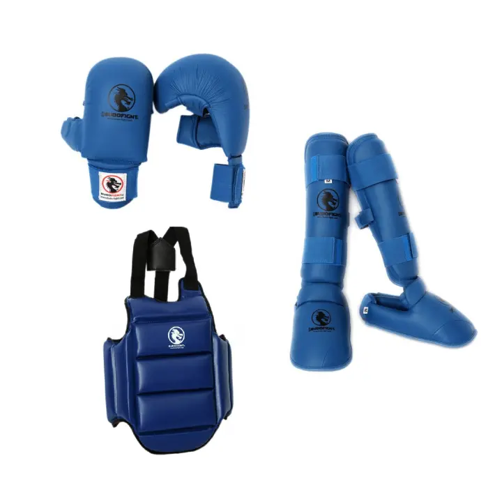Pack de Protections Karaté Kumite Avancé Bleu