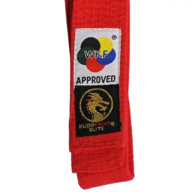 Ceinture de Karaté Elite Rouge WKF - 3