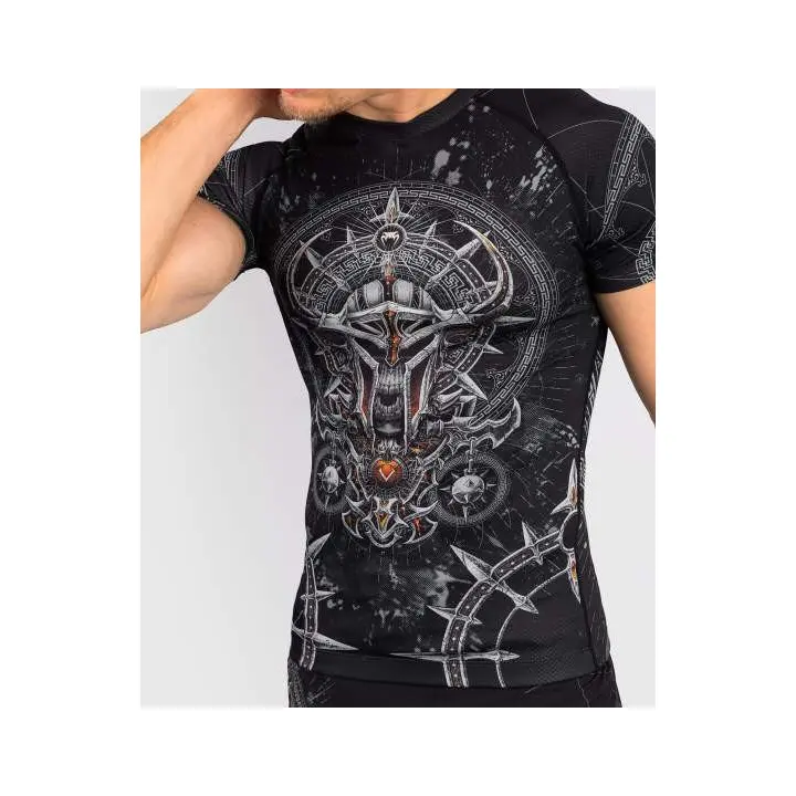 Rashguard à Manches Courtes Venum Gladiator 5.0 - Noir/Argent