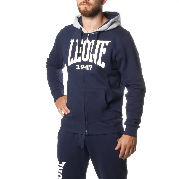 Sweatshirt Leone à Zip Navy